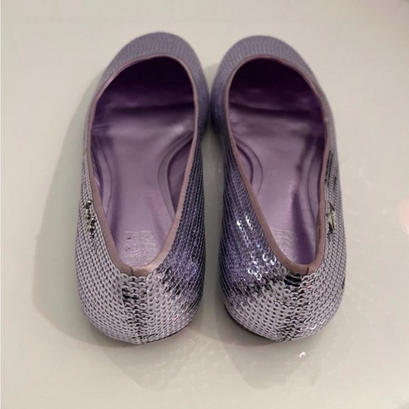 Coach Sequin Lavender Ballet Flats Size 6.5 EUC - Picture 6 of 9